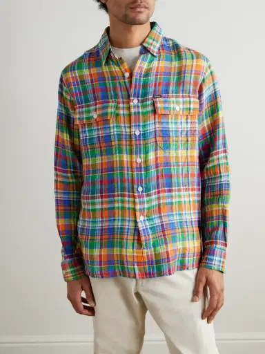 Polo Ralph Lauren Checked Linen Shirt - Men | Thumbnail 3 Polo Ralph Lauren Checked Linen Shirt - Men | Thumbnail 3