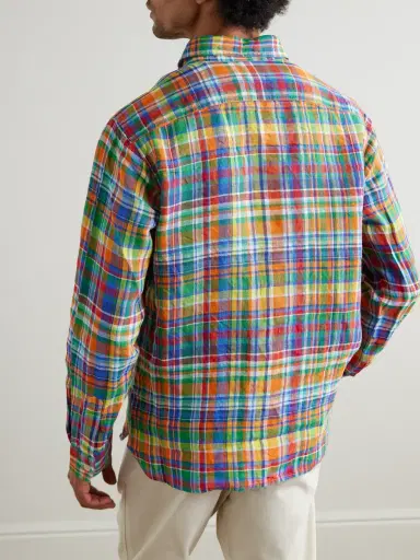 Polo Ralph Lauren Checked Linen Shirt - Men | Thumbnail 4 Polo Ralph Lauren Checked Linen Shirt - Men | Thumbnail 4