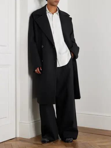 Dries Van Noten Oversized Double-Breasted Wool-Blend Twill Coat - Men | Thumbnail 2 Dries Van Noten Oversized Double-Breasted Wool-Blend Twill Coat - Men | Thumbnail 2