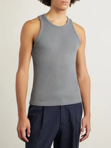 AGOLDE Viggo Ribbed Stretch Organic Cotton and TENCEL™ Lyocell-Blend Tank Top - Men | Thumbnail 3 AGOLDE Viggo Ribbed Stretch Organic Cotton and TENCEL™ Lyocell-Blend Tank Top - Men | Thumbnail 3