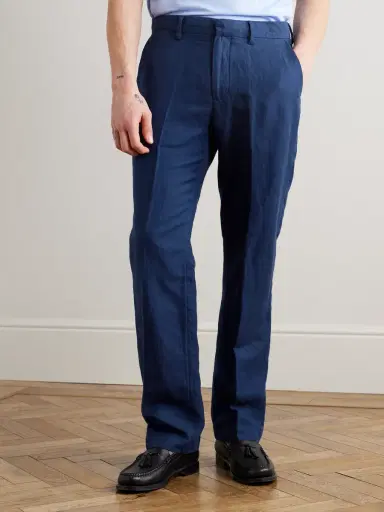 Polo Ralph Lauren Straight-Leg Linen and Cotton-Blend Trousers - Men | Thumbnail 3 Polo Ralph Lauren Straight-Leg Linen and Cotton-Blend Trousers - Men | Thumbnail 3
