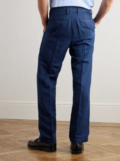 Polo Ralph Lauren Straight-Leg Linen and Cotton-Blend Trousers - Men | Thumbnail 4 Polo Ralph Lauren Straight-Leg Linen and Cotton-Blend Trousers - Men | Thumbnail 4