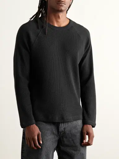AGOLDE Payson Waffle-Knit Cotton-Blend T-Shirt - Men | Thumbnail 3 AGOLDE Payson Waffle-Knit Cotton-Blend T-Shirt - Men | Thumbnail 3