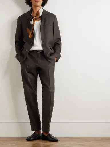 Dries Van Noten Straight-Leg Wool Trousers - Men | Thumbnail 2 Dries Van Noten Straight-Leg Wool Trousers - Men | Thumbnail 2