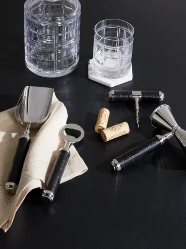 Ralph Lauren Home Wells Stainless Steel and Croc-Effect Leather Bar Tool Set - Men | Thumbnail 2 Ralph Lauren Home Wells Stainless Steel and Croc-Effect Leather Bar Tool Set - Men | Thumbnail 2