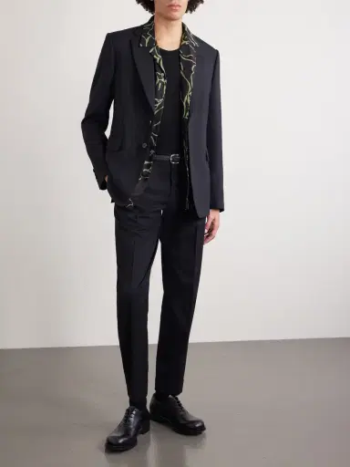 Dries Van Noten Wool and Mohair-Blend Blazer - Men | Thumbnail 2 Dries Van Noten Wool and Mohair-Blend Blazer - Men | Thumbnail 2