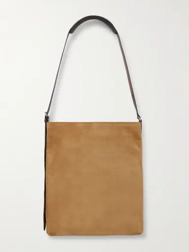Dries Van Noten Leather-Trimmed Suede Messenger Bag - Men | Thumbnail 3 Dries Van Noten Leather-Trimmed Suede Messenger Bag - Men | Thumbnail 3