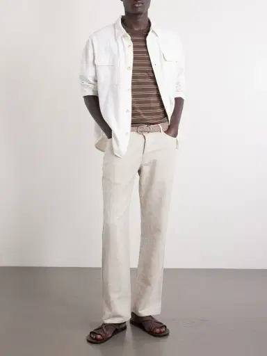 MR P. Edward Straight-Leg Linen and Cotton-Blend Trousers - Men | Thumbnail 2 MR P. Edward Straight-Leg Linen and Cotton-Blend Trousers - Men | Thumbnail 2