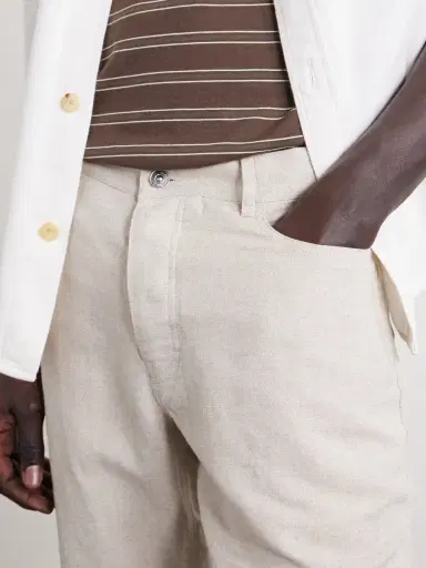 MR P. Edward Straight-Leg Linen and Cotton-Blend Trousers - Men | Thumbnail 5 MR P. Edward Straight-Leg Linen and Cotton-Blend Trousers - Men | Thumbnail 5