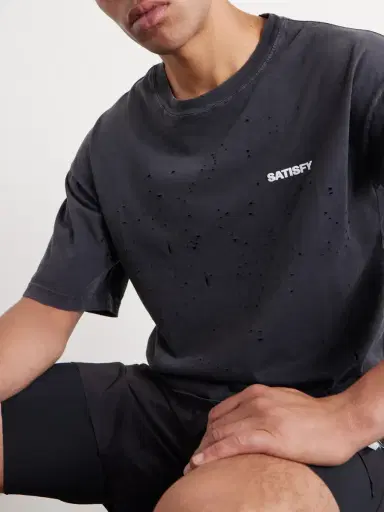 Satisfy Logo-Print Distressed MothTech™ Cotton-Jersey T-Shirt - Men | Thumbnail 4 Satisfy Logo-Print Distressed MothTech™ Cotton-Jersey T-Shirt - Men | Thumbnail 4