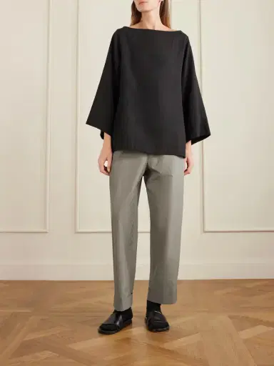 The Row Delano Cropped Cotton Wide-leg Pants | Thumbnail 2 The Row Delano Cropped Cotton Wide-leg Pants | Thumbnail 2