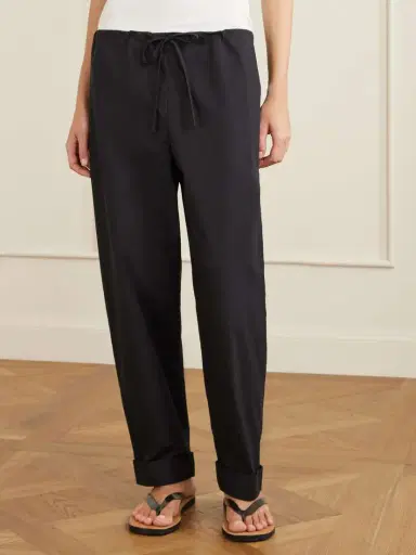 The Row Delano Cropped Cotton Wide-leg Pants | Thumbnail 3 The Row Delano Cropped Cotton Wide-leg Pants | Thumbnail 3