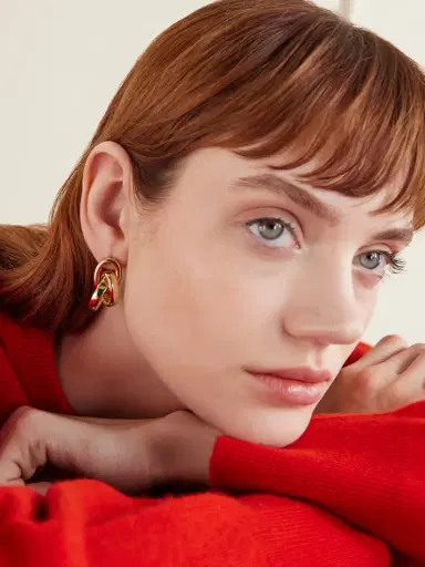Roxanne Assoulin Triple Link Gold-tone Earrings | Thumbnail 2 Roxanne Assoulin Triple Link Gold-tone Earrings | Thumbnail 2