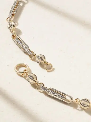 Lucy Delius Double Diamond Stirrup Rhodium-plated 14-karat Gold Diamond Necklace | Thumbnail 3 Lucy Delius Double Diamond Stirrup Rhodium-plated 14-karat Gold Diamond Necklace | Thumbnail 3