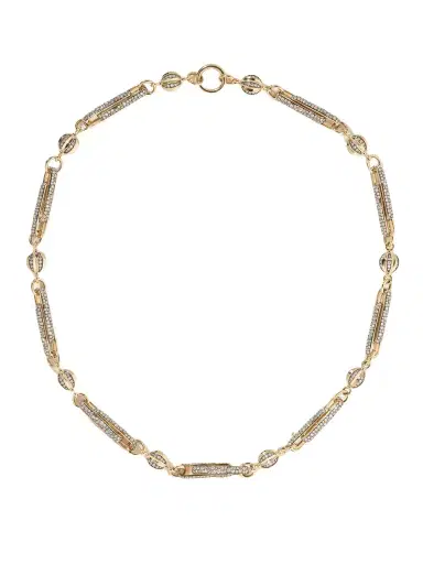 Lucy Delius Double Diamond Stirrup Rhodium-plated 14-karat Gold Diamond Necklace | Thumbnail 1 Lucy Delius Double Diamond Stirrup Rhodium-plated 14-karat Gold Diamond Necklace | Thumbnail 1