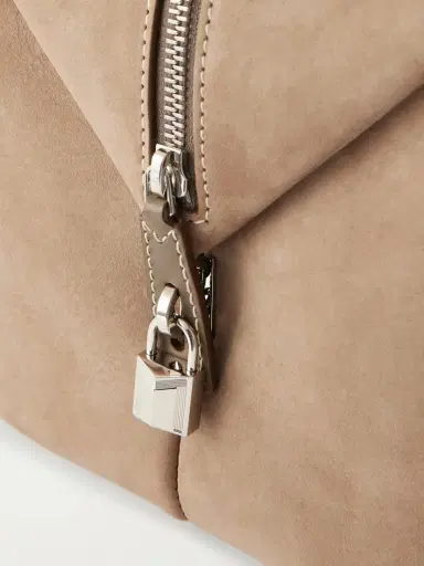 Max Mara Leather-trimmed Nubuck Tote | Thumbnail 5 Max Mara Leather-trimmed Nubuck Tote | Thumbnail 5
