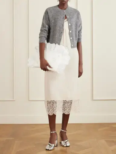 Simone Rocha Pillowcase Broderie Anglaise-trimmed Embellished Embroidered Twill Clutch | Thumbnail 3 Simone Rocha Pillowcase Broderie Anglaise-trimmed Embellished Embroidered Twill Clutch | Thumbnail 3