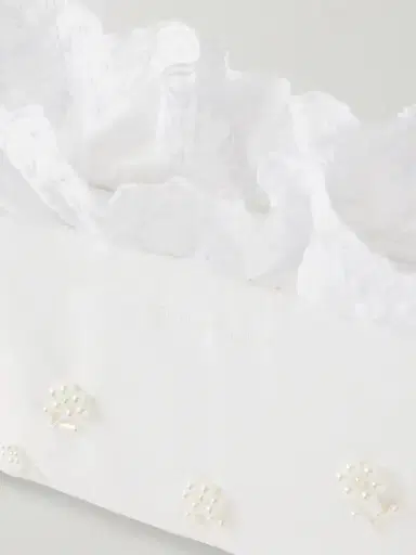 Simone Rocha Pillowcase Broderie Anglaise-trimmed Embellished Embroidered Twill Clutch | Thumbnail 5 Simone Rocha Pillowcase Broderie Anglaise-trimmed Embellished Embroidered Twill Clutch | Thumbnail 5