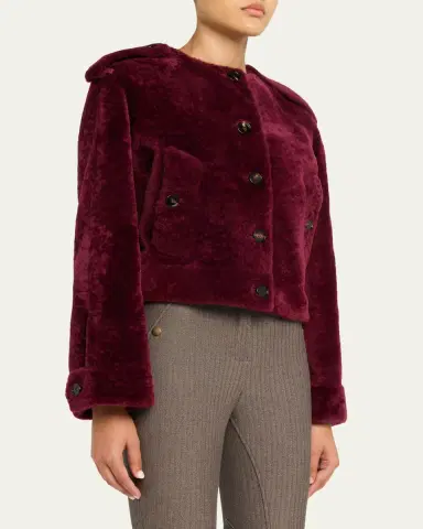 Burberry Lamb Shearling Single-Breasted Jacket | Thumbnail 4 Burberry Lamb Shearling Single-Breasted Jacket | Thumbnail 4