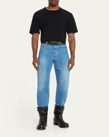 Prada Men's Leather Mid-Calf Boots | Thumbnail 3 Prada Men's Leather Mid-Calf Boots | Thumbnail 3
