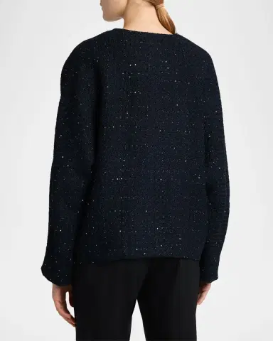Kiton Paillette Tweed Collarless Jacket | Thumbnail 7 Kiton Paillette Tweed Collarless Jacket | Thumbnail 7