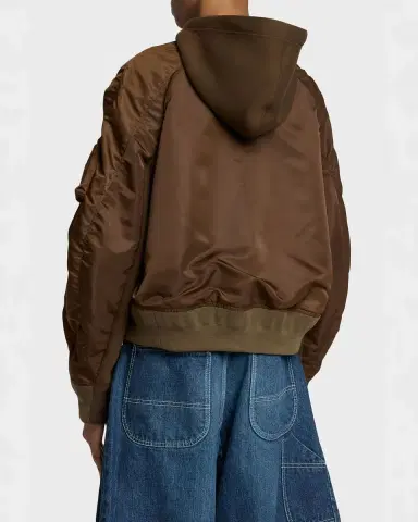 SACAI Mixed-Media Zip Hooded Jacket | Thumbnail 11 SACAI Mixed-Media Zip Hooded Jacket | Thumbnail 11