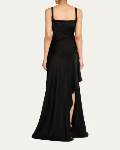 Jason Wu Collection Sleeveless Crepe Back Satin Bias Slip Gown With Slit | Thumbnail 3 Jason Wu Collection Sleeveless Crepe Back Satin Bias Slip Gown With Slit | Thumbnail 3