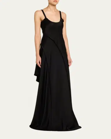 Jason Wu Collection Sleeveless Crepe Back Satin Bias Slip Gown With Slit | Thumbnail 4 Jason Wu Collection Sleeveless Crepe Back Satin Bias Slip Gown With Slit | Thumbnail 4