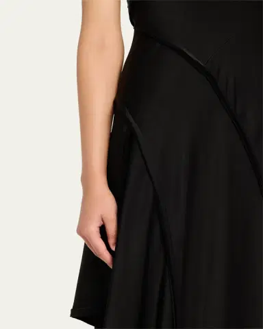 Jason Wu Collection Sleeveless Crepe Back Satin Bias Slip Gown With Slit | Thumbnail 5 Jason Wu Collection Sleeveless Crepe Back Satin Bias Slip Gown With Slit | Thumbnail 5