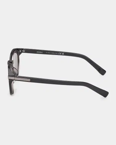 Zegna 51mm Acetate & Titanium Round Sunglasses | Thumbnail 8 Zegna 51mm Acetate & Titanium Round Sunglasses | Thumbnail 8