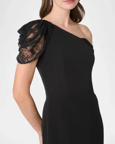 Shoshanna Tayla One-Shoulder Mermaid Gown | Thumbnail 4 Shoshanna Tayla One-Shoulder Mermaid Gown | Thumbnail 4