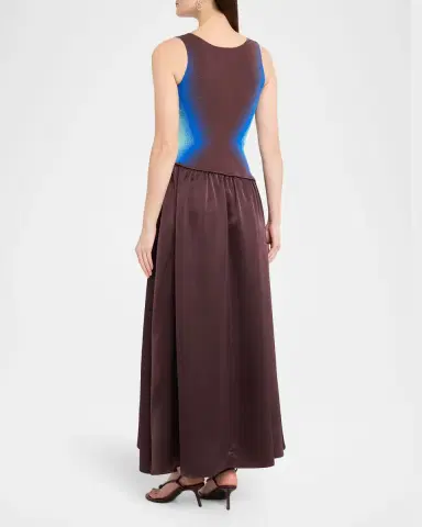 PH5 Jewel Sleeveless Mixed Media Midi Dress | Thumbnail 2 PH5 Jewel Sleeveless Mixed Media Midi Dress | Thumbnail 2