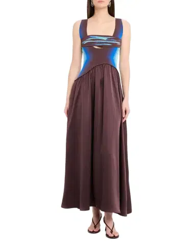 PH5 Jewel Sleeveless Mixed Media Midi Dress | Thumbnail 1 PH5 Jewel Sleeveless Mixed Media Midi Dress | Thumbnail 1