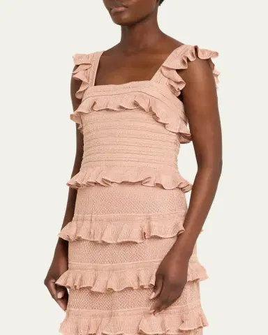 Zimmermann Rebellion Lace Frill Crop Top | Thumbnail 4 Zimmermann Rebellion Lace Frill Crop Top | Thumbnail 4