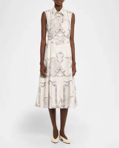 Max Mara Sleeveless Paisley-Print Midi Dress | Thumbnail 2 Max Mara Sleeveless Paisley-Print Midi Dress | Thumbnail 2