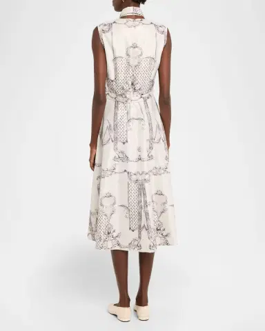 Max Mara Sleeveless Paisley-Print Midi Dress | Thumbnail 3 Max Mara Sleeveless Paisley-Print Midi Dress | Thumbnail 3