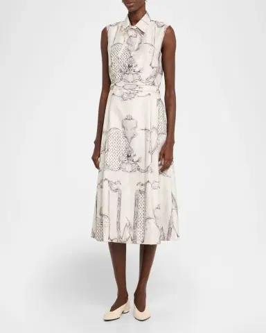 Max Mara Sleeveless Paisley-Print Midi Dress | Thumbnail 4 Max Mara Sleeveless Paisley-Print Midi Dress | Thumbnail 4