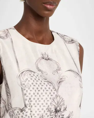 Max Mara Sleeveless Paisley-Print Midi Dress | Thumbnail 5 Max Mara Sleeveless Paisley-Print Midi Dress | Thumbnail 5