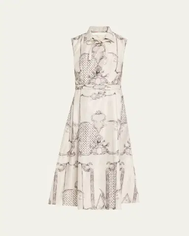 Max Mara Sleeveless Paisley-Print Midi Dress | Thumbnail 6 Max Mara Sleeveless Paisley-Print Midi Dress | Thumbnail 6