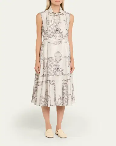 Max Mara Sleeveless Paisley-Print Midi Dress | Thumbnail 9 Max Mara Sleeveless Paisley-Print Midi Dress | Thumbnail 9