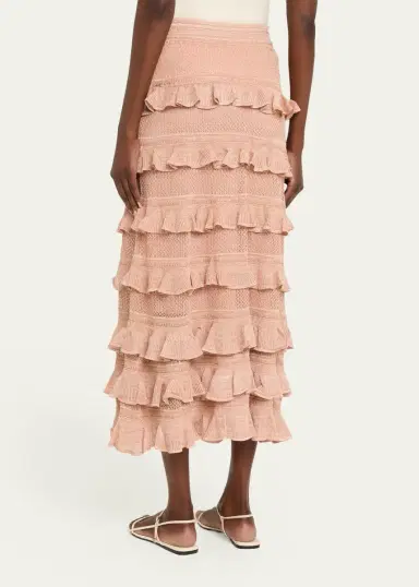 Zimmermann Rebellion Lace Frill Midi Skirt | Thumbnail 3 Zimmermann Rebellion Lace Frill Midi Skirt | Thumbnail 3