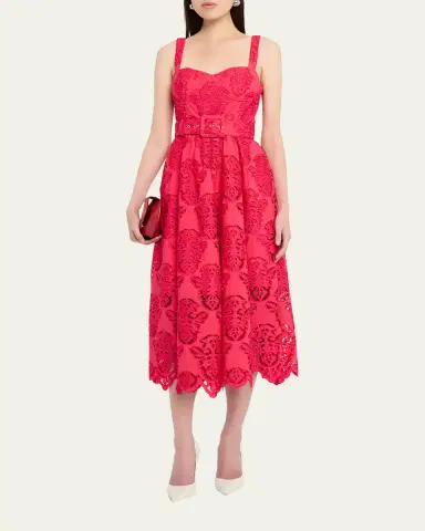 Cara Cara Calypso Embroidered A-Line Midi Dress | Thumbnail 2 Cara Cara Calypso Embroidered A-Line Midi Dress | Thumbnail 2