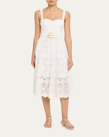 Cara Cara Calypso Embroidered A-Line Midi Dress | Thumbnail 13 Cara Cara Calypso Embroidered A-Line Midi Dress | Thumbnail 13