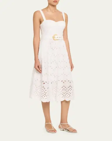 Cara Cara Calypso Embroidered A-Line Midi Dress | Thumbnail 15 Cara Cara Calypso Embroidered A-Line Midi Dress | Thumbnail 15