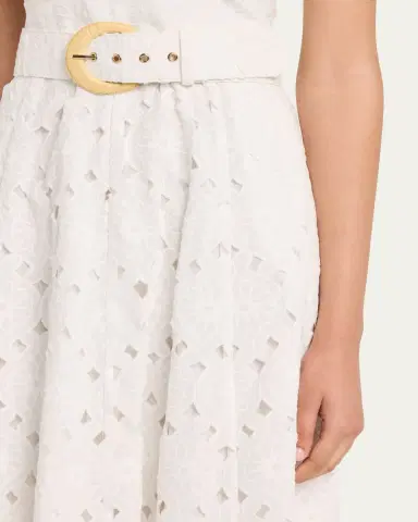 Cara Cara Calypso Embroidered A-Line Midi Dress | Thumbnail 16 Cara Cara Calypso Embroidered A-Line Midi Dress | Thumbnail 16