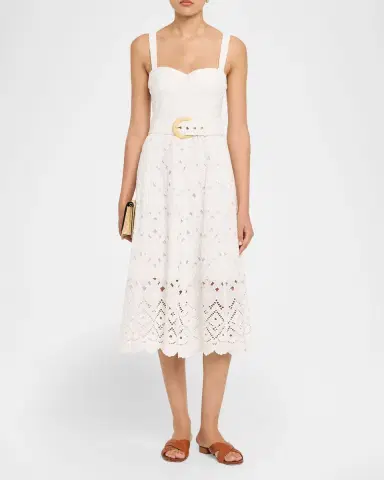 Cara Cara Calypso Embroidered A-Line Midi Dress | Thumbnail 17 Cara Cara Calypso Embroidered A-Line Midi Dress | Thumbnail 17