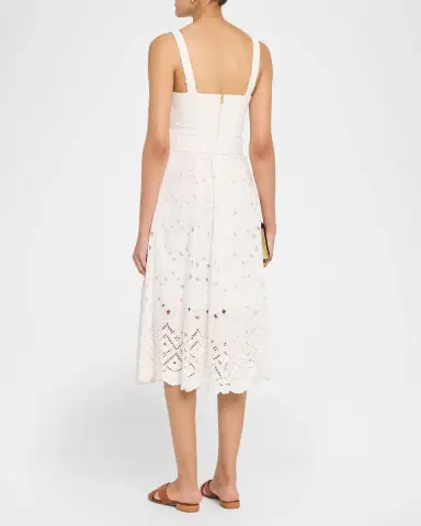 Cara Cara Calypso Embroidered A-Line Midi Dress | Thumbnail 18 Cara Cara Calypso Embroidered A-Line Midi Dress | Thumbnail 18