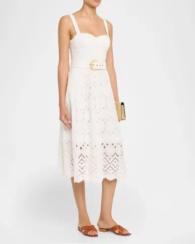 Cara Cara Calypso Embroidered A-Line Midi Dress | Thumbnail 19 Cara Cara Calypso Embroidered A-Line Midi Dress | Thumbnail 19