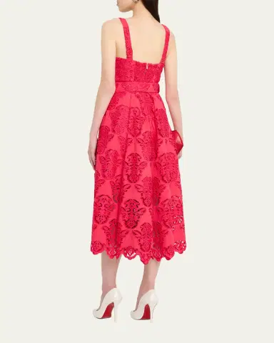 Cara Cara Calypso Embroidered A-Line Midi Dress | Thumbnail 3 Cara Cara Calypso Embroidered A-Line Midi Dress | Thumbnail 3
