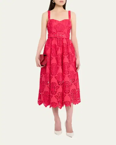 Cara Cara Calypso Embroidered A-Line Midi Dress | Thumbnail 4 Cara Cara Calypso Embroidered A-Line Midi Dress | Thumbnail 4